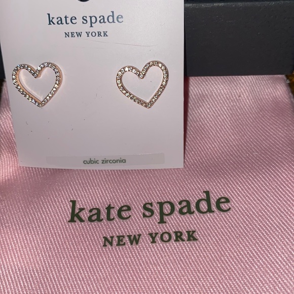 Kate ♠️ Spade Rose Gold Heart 💕Earrings!